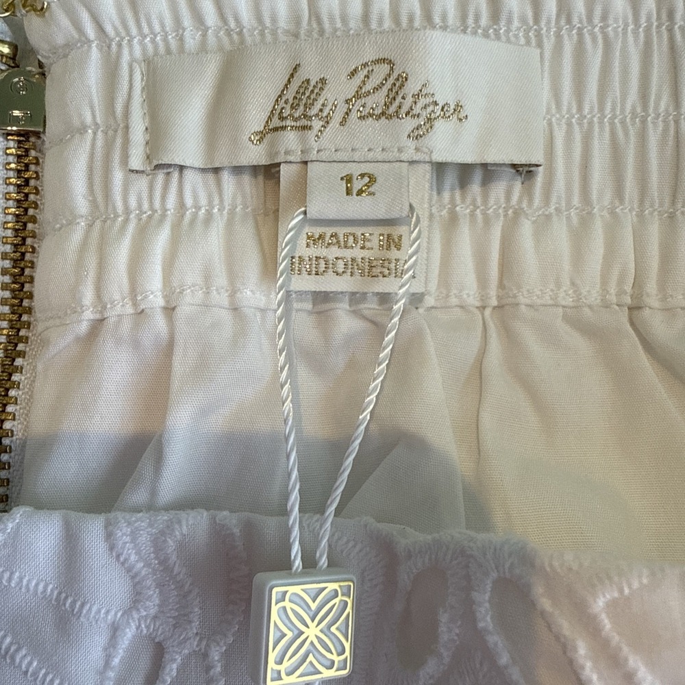 Lilly Pulitzer Windslow Resort White Sealife Eyelet Tiered Maxi Skirt 12 MSRP198 - Picture 7 of 9